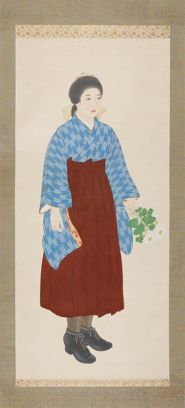 袴を穿いた女学生（1900年ごろ）（お茶の水女子大学所蔵）
