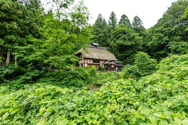 位于新潟县竹所社区的自家住宅，让人联想到日本的原始风光