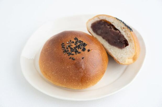 Anpan is a bread roll filled withed bean paste.