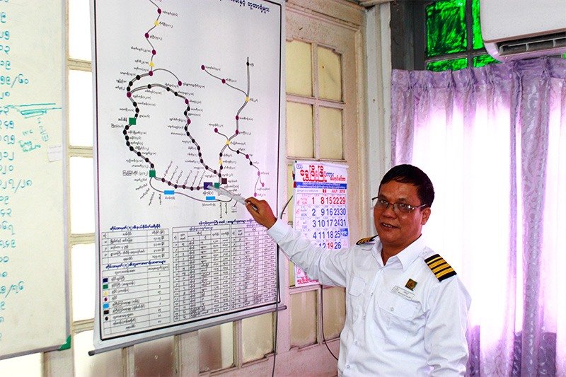 Myanma Railways Divisional Traffic Manager U Zaw Lwin.