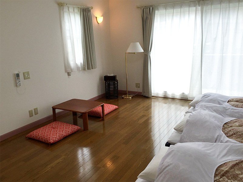 One of the hotel's eight family guest rooms. (Courtesy of Syariah Hotel Fujisan)