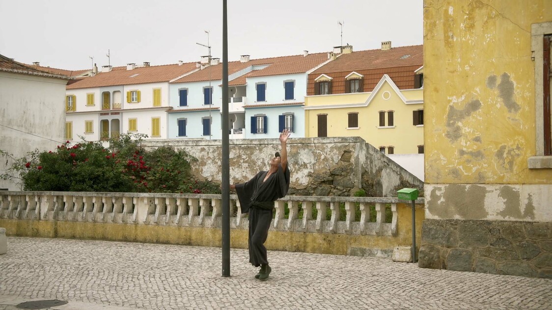 Tanaka Min dancing in Santa Cruz, Portugal. (© 2021 The Unnamable Dance Film Committee)