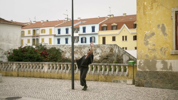Tanaka Min dancing in Santa Cruz, Portugal. (© 2021 The Unnamable Dance Film Committee)