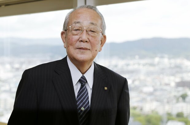 Inamori Kazuo pictured in September 2015. (© Jiji)