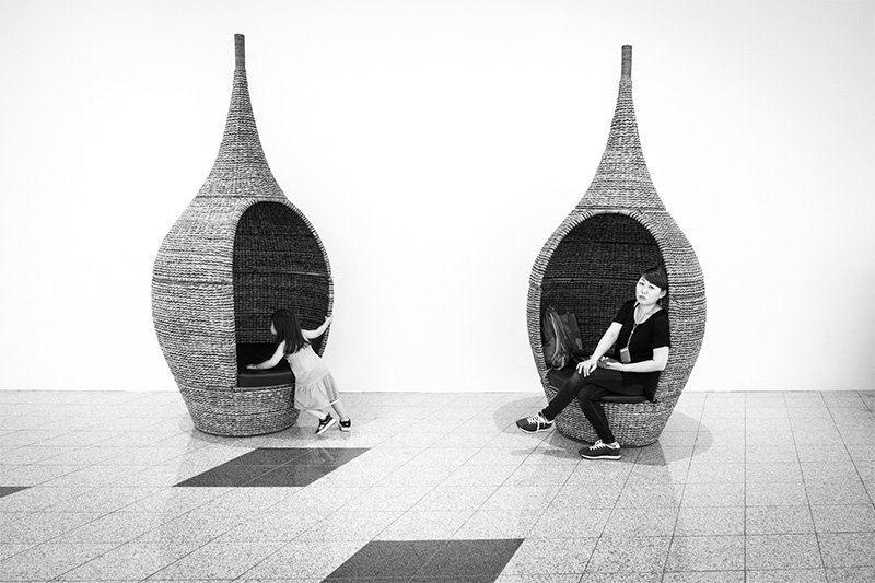 Esta fotografía tomada por Shūhei de su esposa Hyun Jung y su hija Yuri en Corea del Sur se exhibió en una exposición de la empresa Canon.