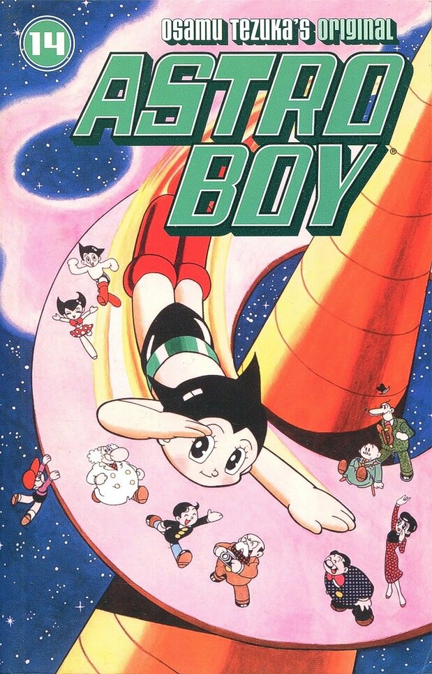 Astro Boy, la versión de Dark Horse de Tetsuwan Atomu editada en EE. UU. en 14 volúmenes de tapa dura. (Fotografía de Nakano Haruyuki)