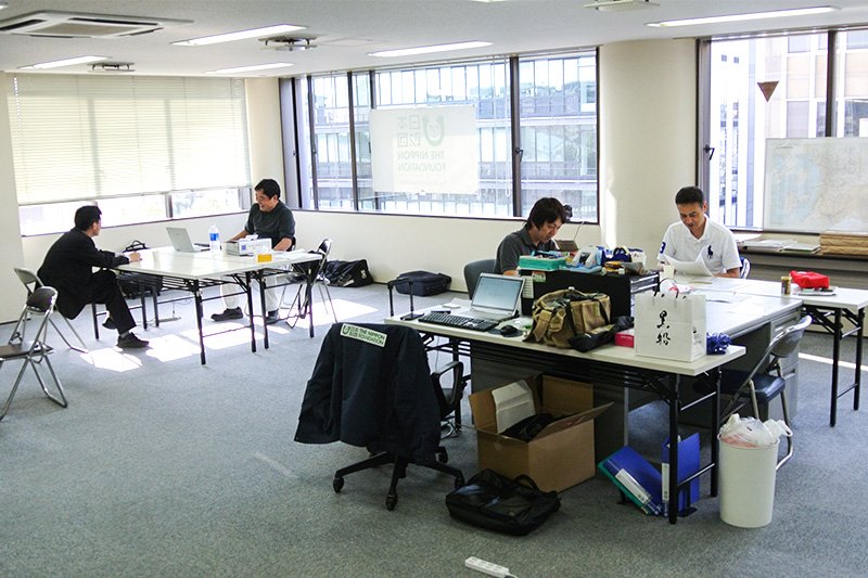 NPO members gather at the center established by the Nippon Foundation. (Photo courtesy of the Nippon Foundation.)
