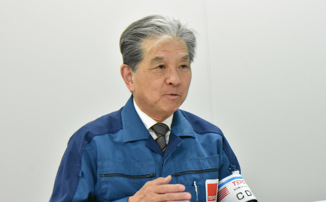 インタビューに応じる東京電力福島第1廃炉推進カンパニーの小野明代表（東京電力ホールディングス提供）