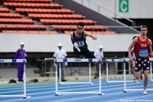 2019年6月の日本聴覚障害者陸上競技選手権大会(駒沢公園陸上競技場)で