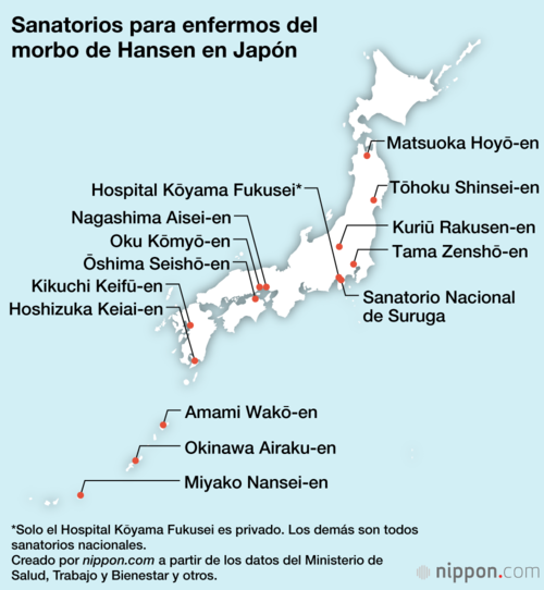 Sanatorios para enfermos del morbo de Hansen en Japón