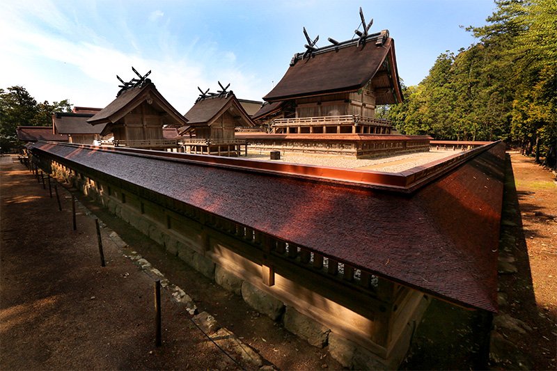 El tamagaki del Gran Santuario de Izumo, en la prefectura de Shimane.