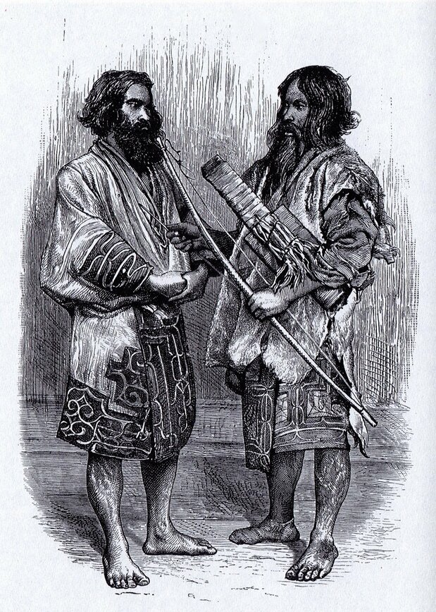 Picture of the “Ainu of Yezo” that appeared in Unbeaten Tracks in Japan. (Courtesy of author)