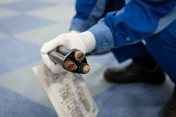 A team of 200 laid cables to restore reactor cooling. (Photo taken September 2020)