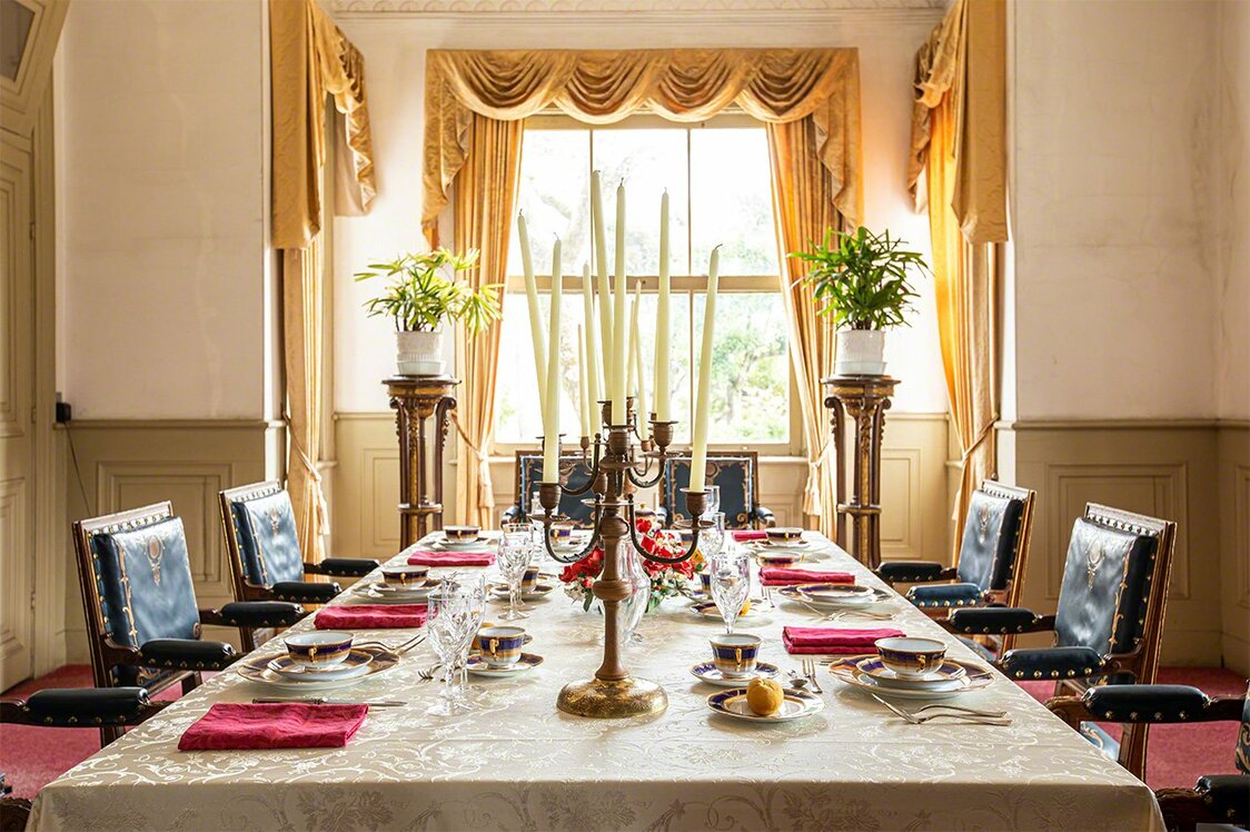 El comedor de la residencia de Saigō Tsugumichi.