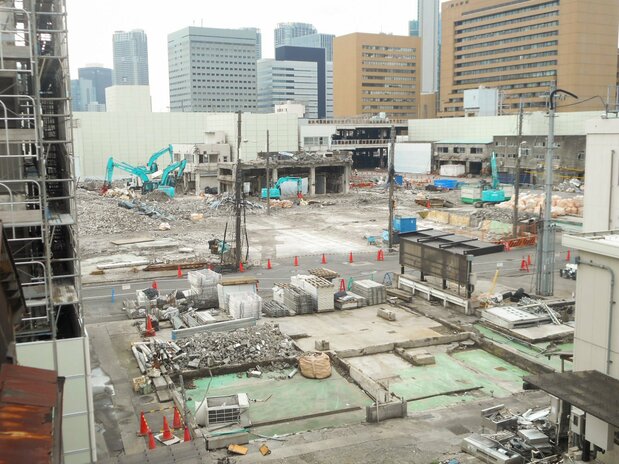 解体が進む築地市場跡地。2019年3月撮影 写真:筆者提供