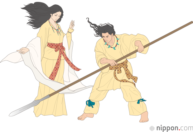 Izanami and Izanagi. (© Satō Tadashi)