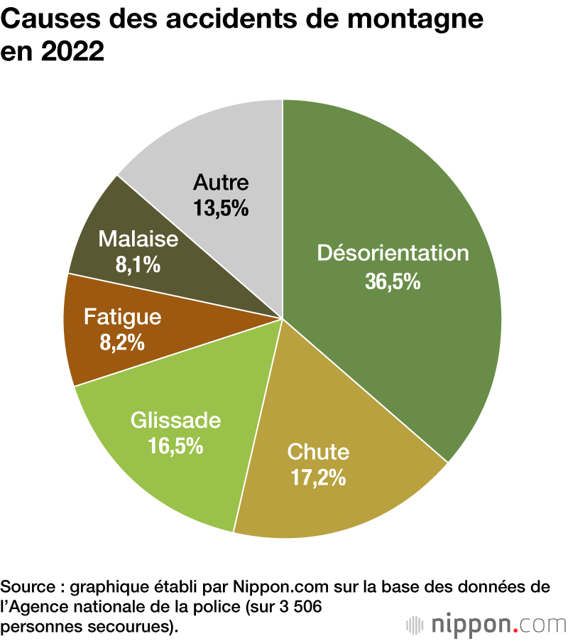 Causes des accidents de montagne en 2022