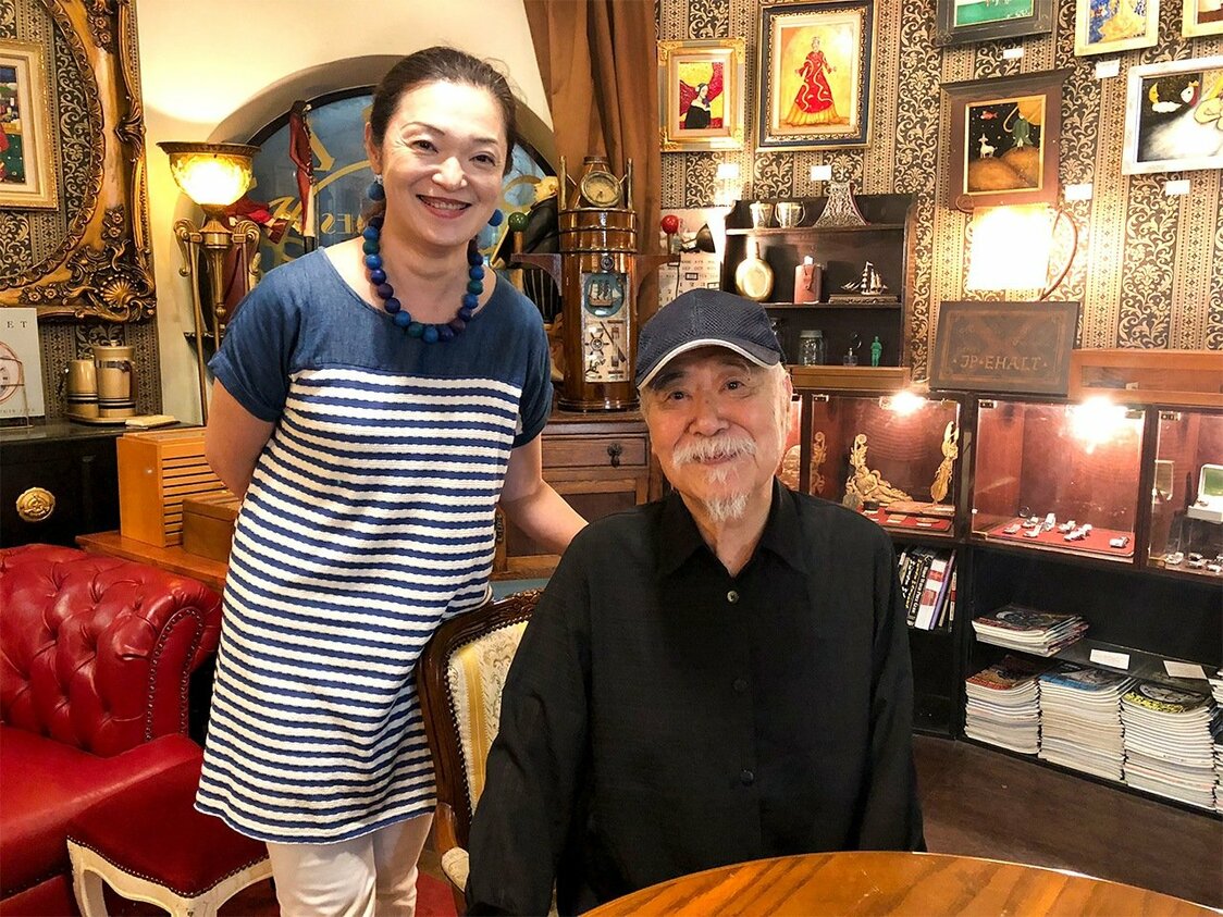 筆者（左）と梵寿綱氏