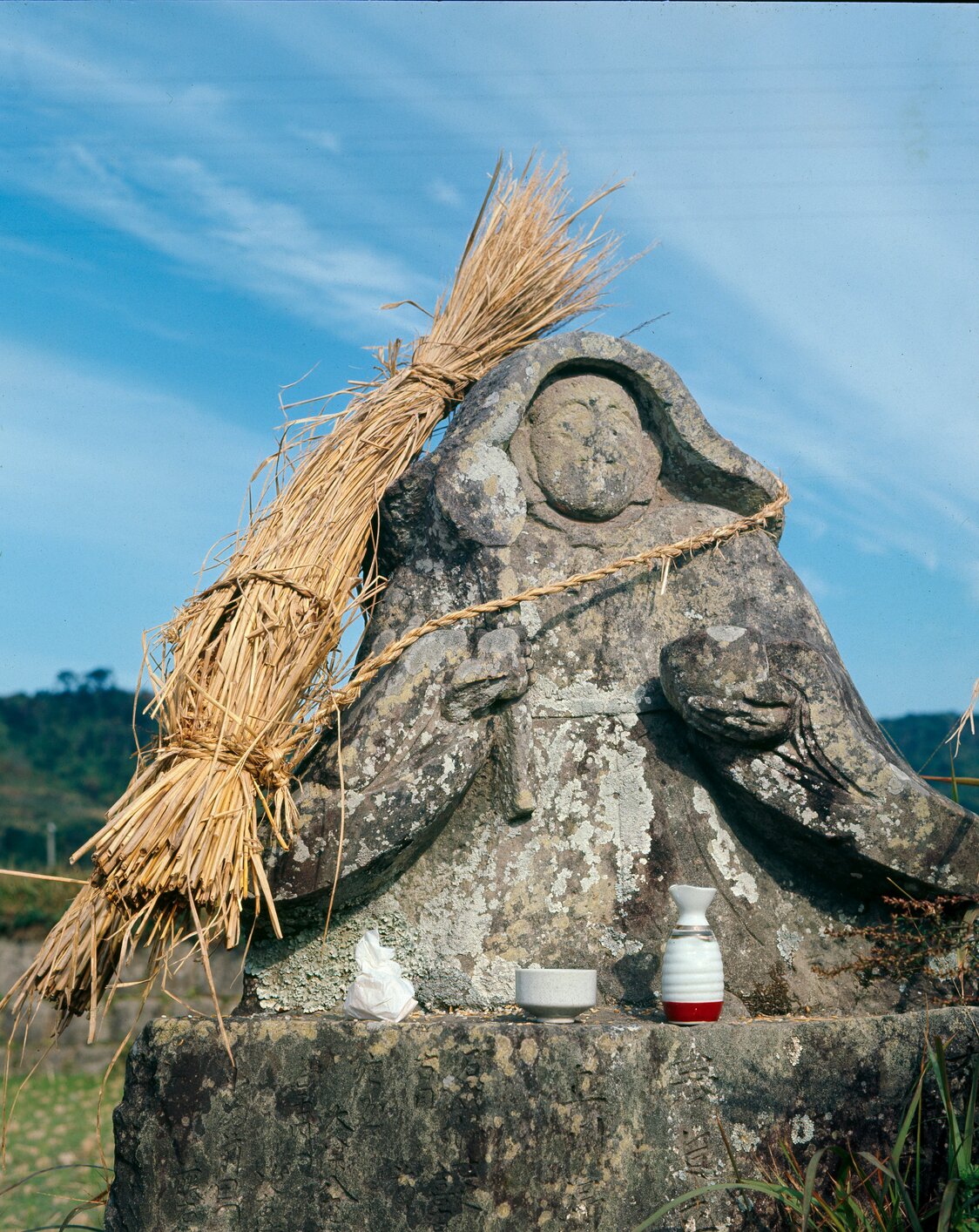 田の神が稲と子どもの成長を見守る