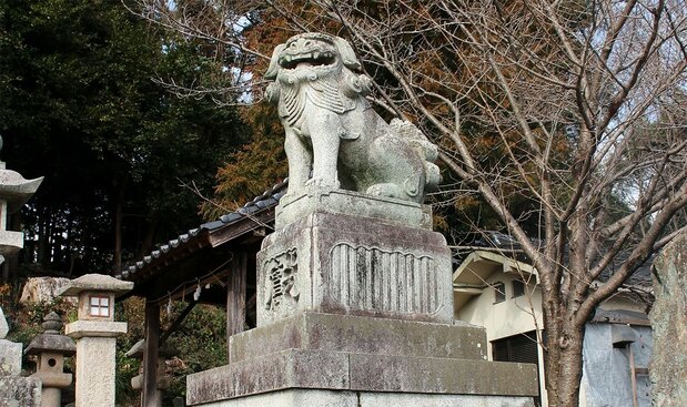 今八幡宮の狛犬(筆者撮影)