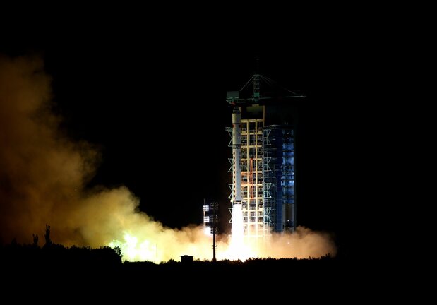 中国发射全球首颗量子通信卫星“墨子”号,2016年8月16日(新华社/Aflo)