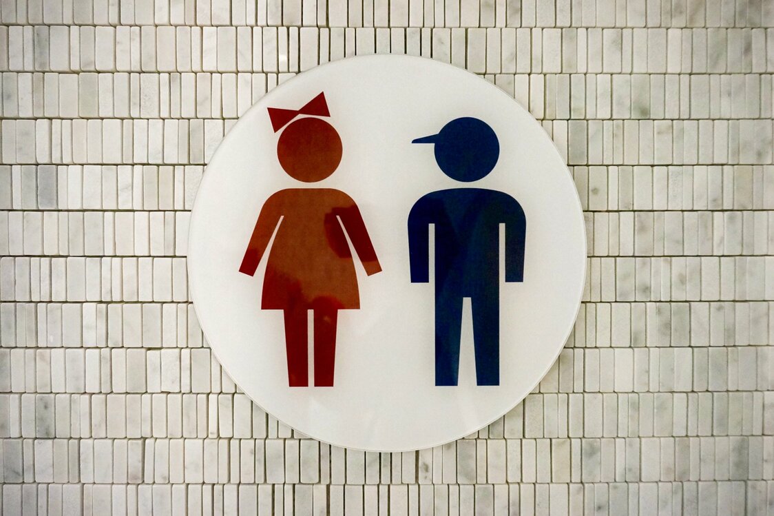 A children’s toilet sign discovered at Narita International Airport. Playful signs like this have a special appeal.