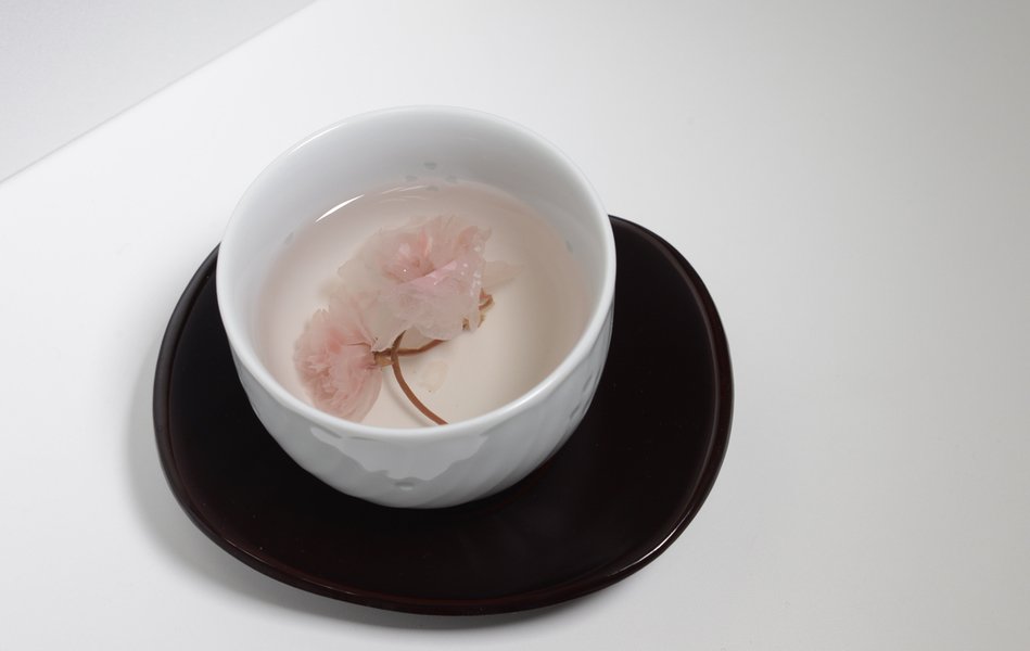 Sakurayu, a hot beverage made from pickled cherry blossom heads.