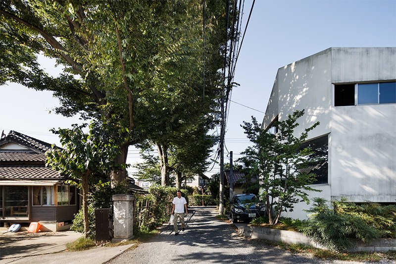 The south side, viewed from the road.