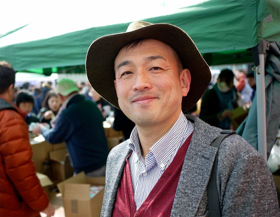 実行委員長の内海金太郎さんは、船橋で海産物卸売会社「かねはち水産」を営む若き経営者