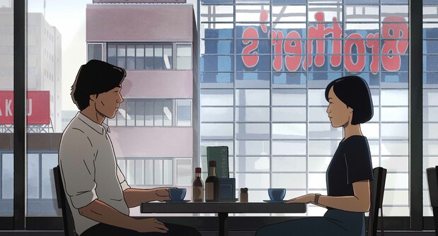 Fukamachi avanza en su búsqueda del desaparecido Habu ©Le Sommet des Dieux – 2021 / Julianne Films / Folivari / Mélusine Productions / France 3 Cinéman / Aura Cinéma