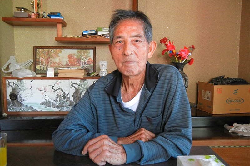 故仲松利雄先生，2012年5月29日，沖繩縣宮古島市伊良部（攝影：松田良孝）