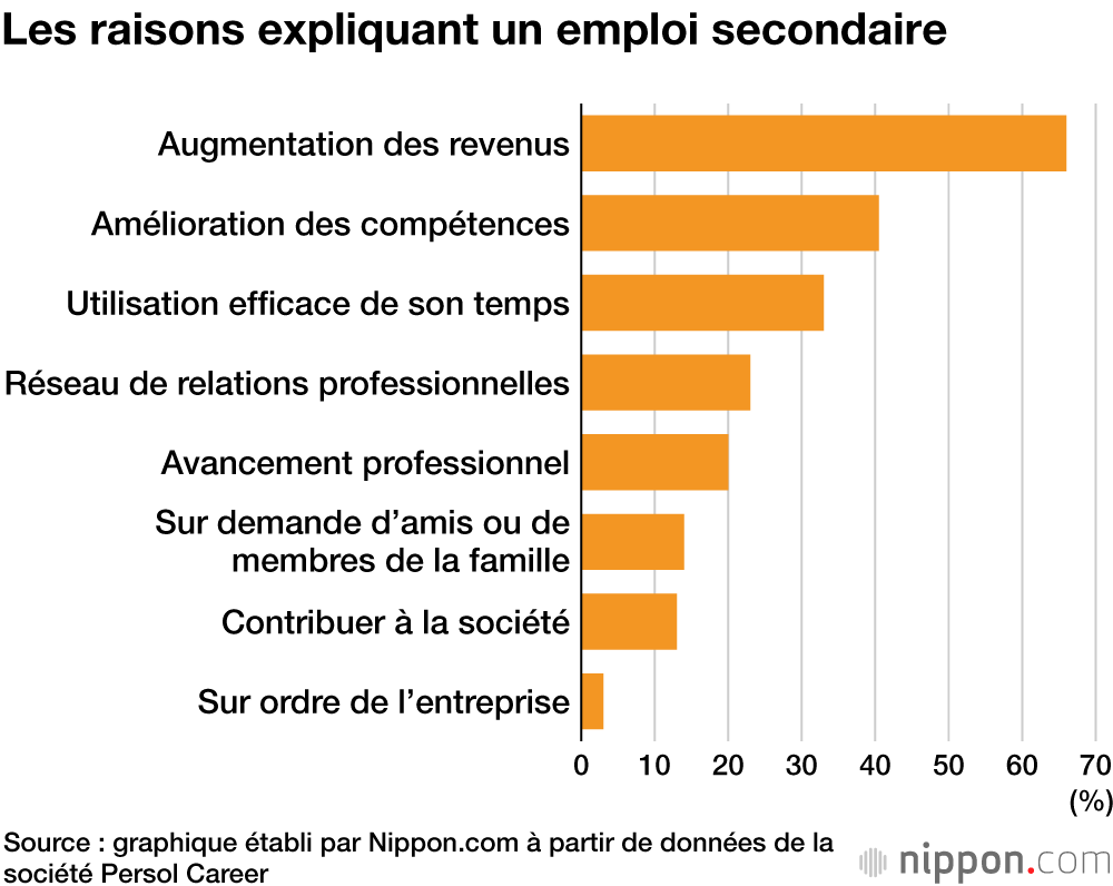 Les raisons expliquant un emploi secondaire