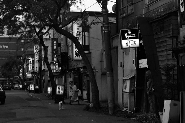 往時の柳小路 手前右・舶来居酒屋「杉の子」 2000年ごろ