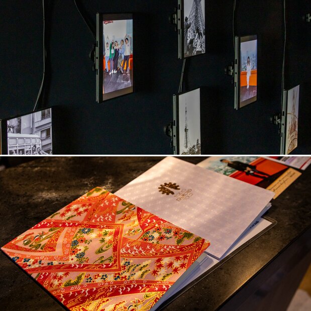 Las fotos conmemorativas se muestran en un monitor situado en un pasillo dedicado a tal fin. Los participantes en el Diamond Tour reciben una fotografía en un marco especial.