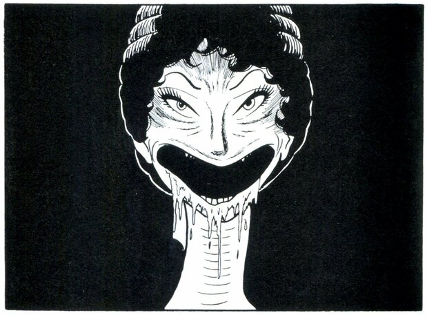 Kuchi ga mimi made sakeru toki, 1961 (© Umezu Kazuo)