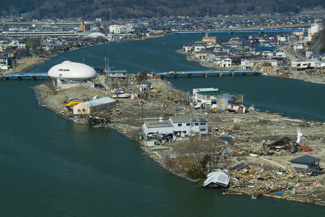 震災から約3週間後の石巻（2011年4月1日撮影）
