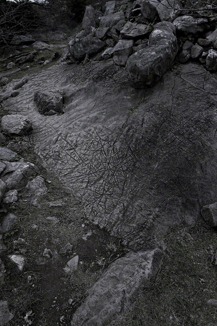 A large boulder inside the castle walls. (© Ōsaka Hiroshi)