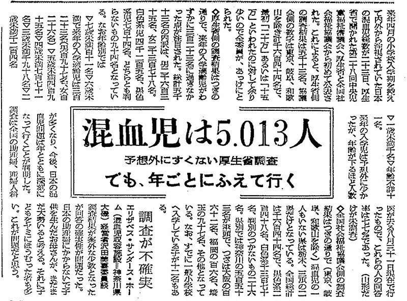 朝日新聞の1952年12月24日付記事