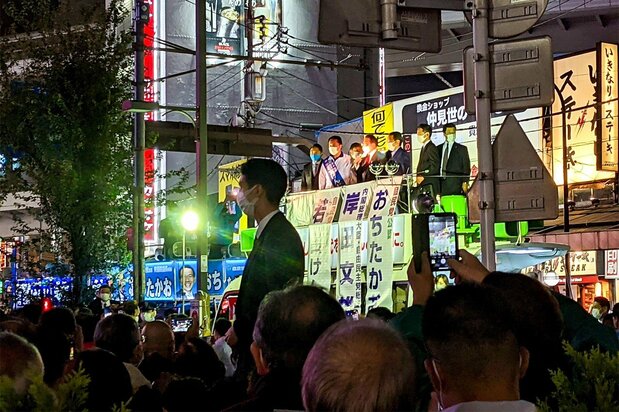 日本選舉造勢會受限於場地,通常無法聚集太多民眾