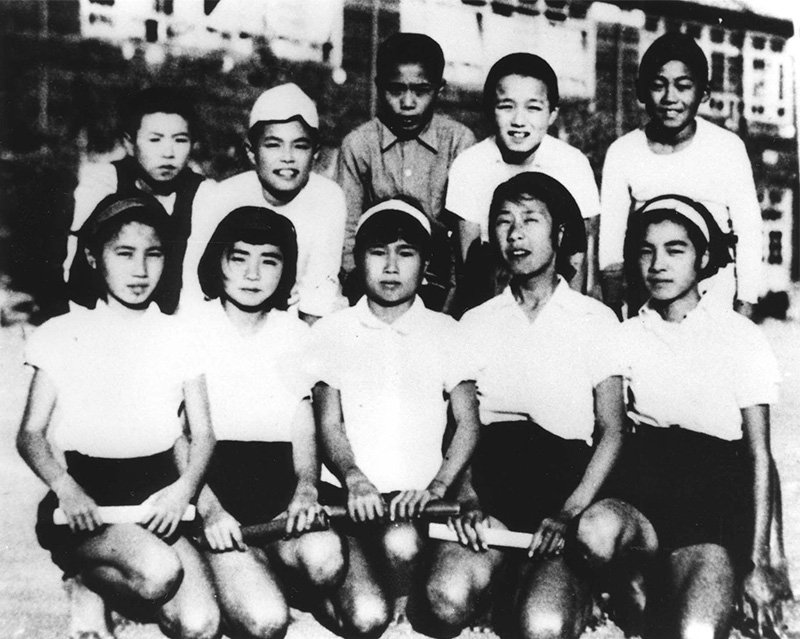 Sadako (center, front row) was the fastest runner in her school. (Courtesy of Sasaki Masahiro and the Hiroshima Peace Memorial Museum)