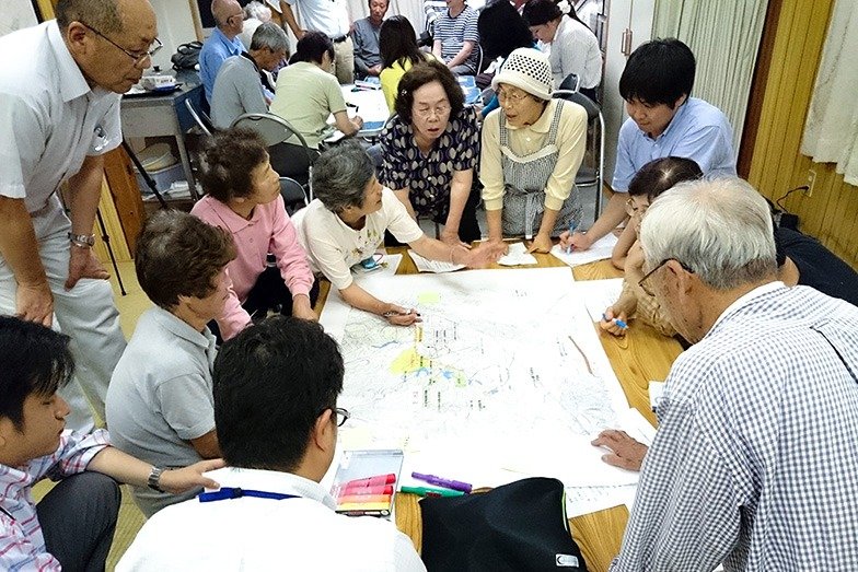 黒潮町では地域で避難計画を共有し、訓練を重ねる。「訓練を通じて町民間のコミュニケーションも深まる（黒潮町提供）