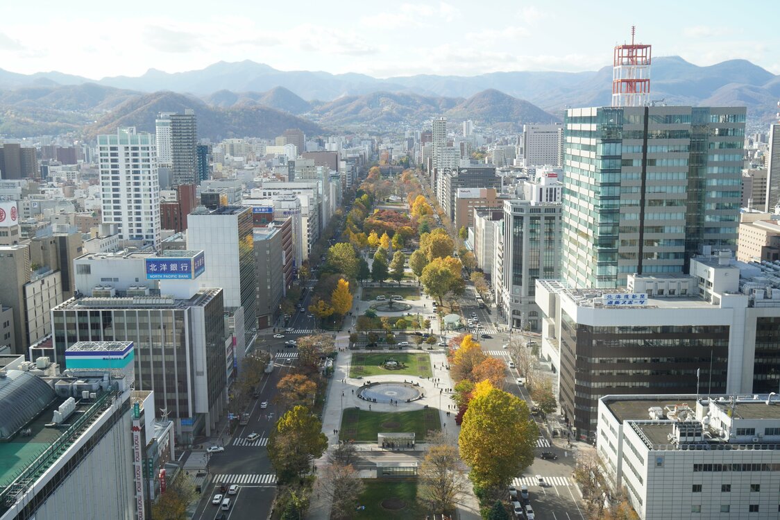 色づく大通公園