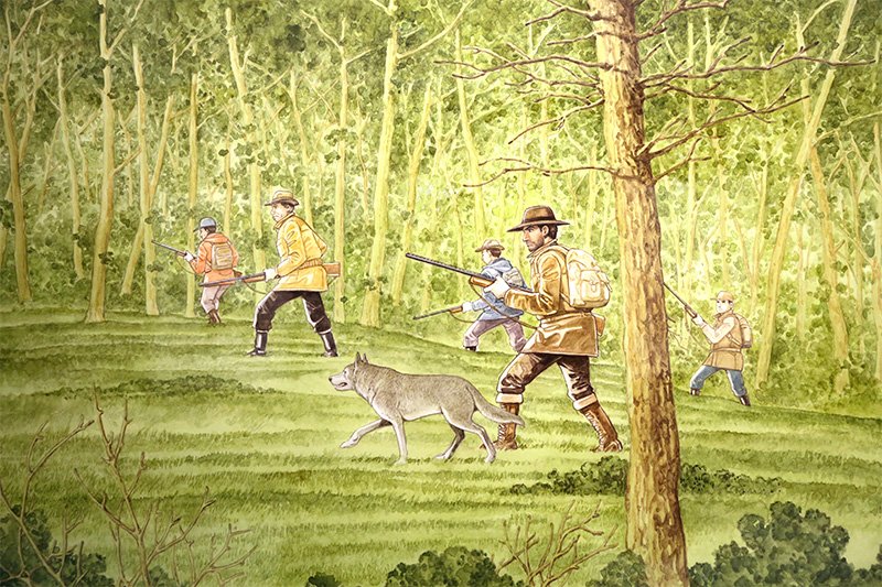 稻見一良原作的《獵犬偵探》（集英社），這是谷口治郎主動提出希望畫成漫畫的一部作品。具有硬漢風格，同時又充滿溫馨感的人與狗故事甚至會讓人感到「除了谷口治郎，恐怕無人能畫！」