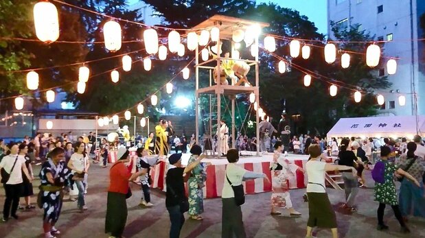 2019年夏、新宿花園神社盆踊り大会
