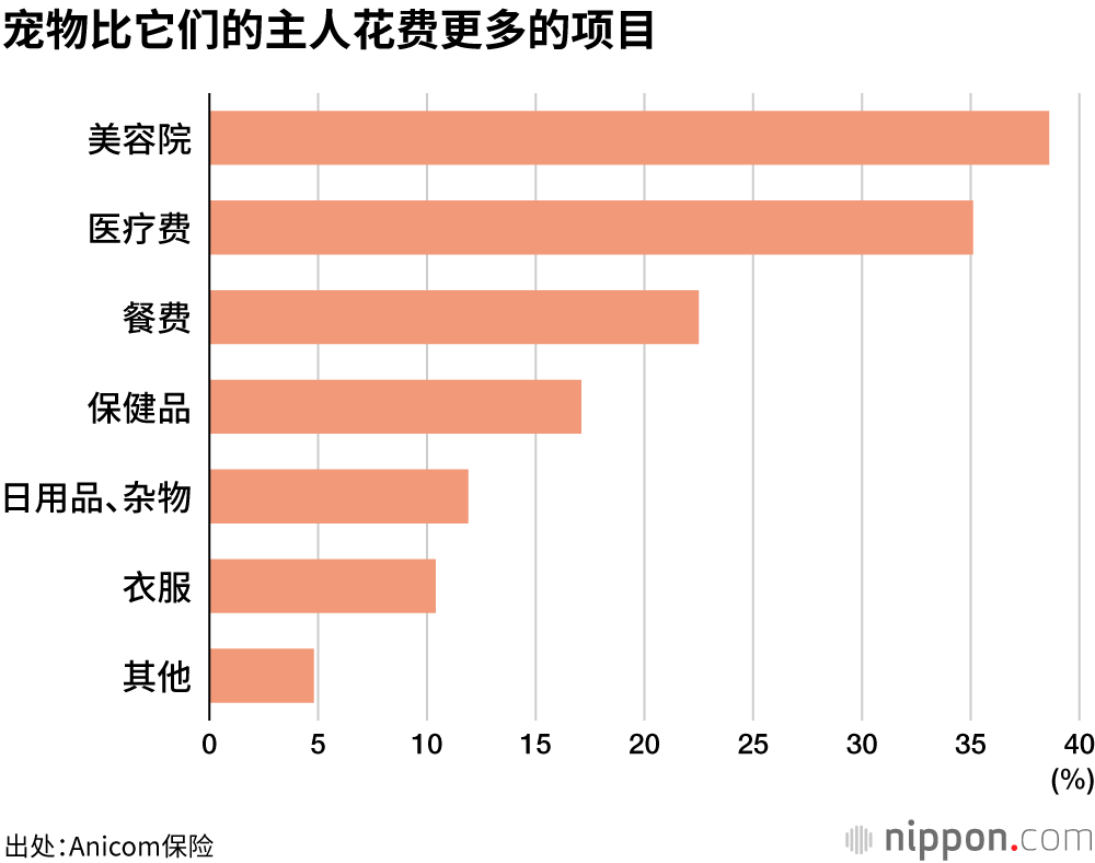 宠物比它们的主人花费更多的项目