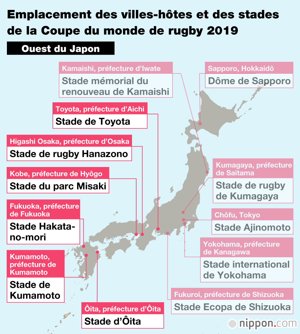 Coupe du monde de rugby 2019 : villes-hôtes, stades et calendrier 