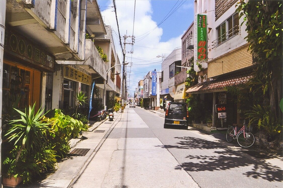 10年前的宫古岛，路上行人很少（2009年8月）