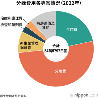 分娩費用各專案情況(2022年)