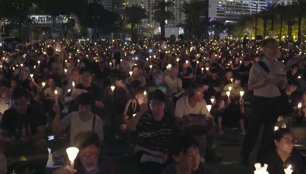 天安門事件から30年の追悼集会 ©2022Blue Island project