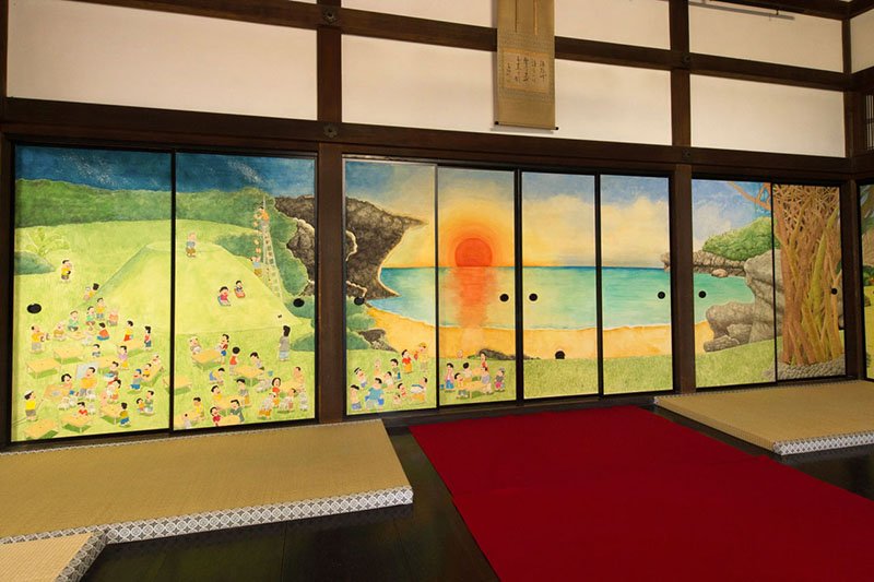 Los banquetes representados en estas pinturas fusuma continuarán durante siglos.